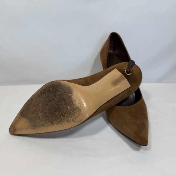 GUCCI NUTMEG BROWN PUMPS w/BAMBOO HEEL ACCENT– SIZE 8.5B - Picture 14 of 15